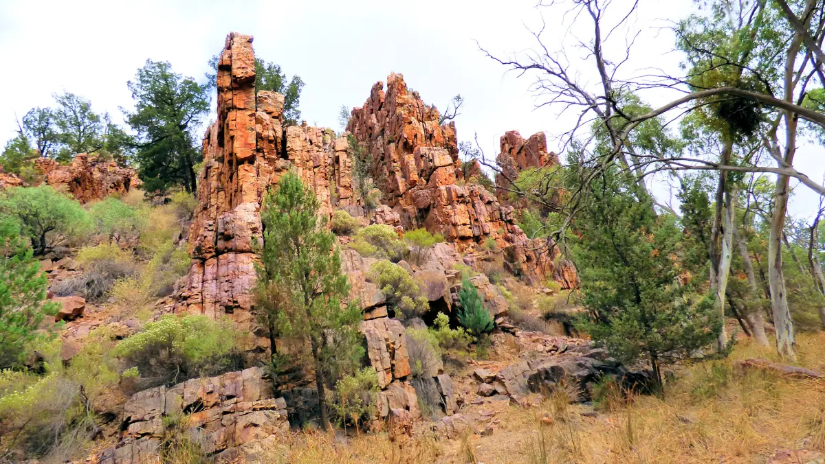 Red rock formations in the Ikara-Flinders Ranges