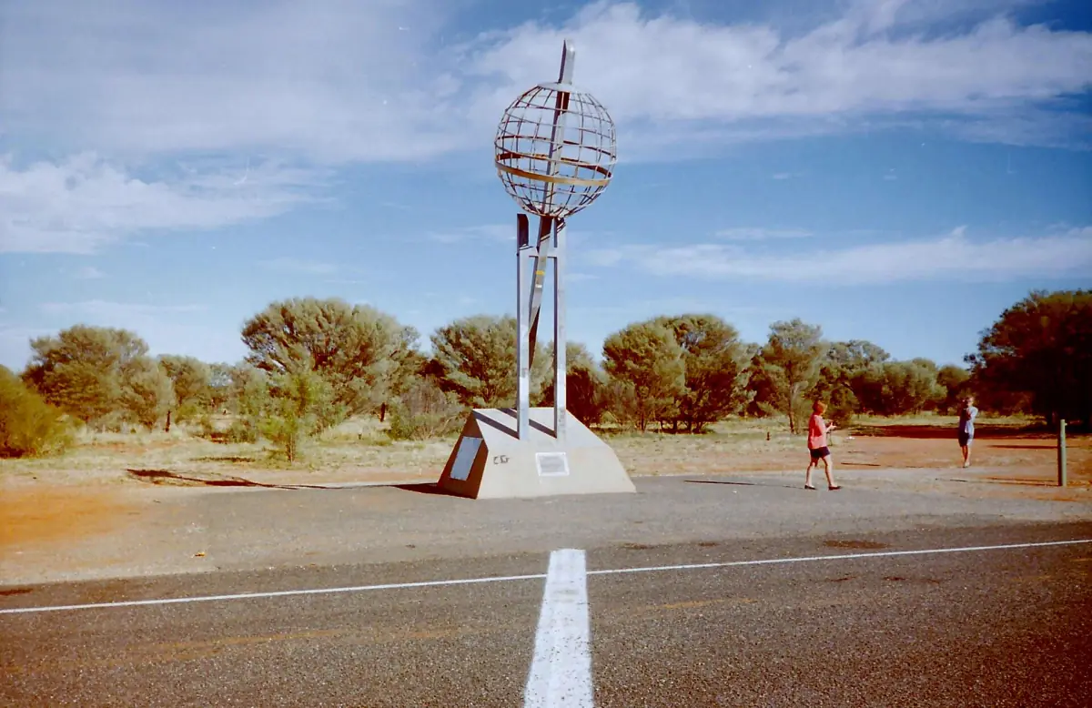 The Tropic of Capricorn marker on the Stuart Highway