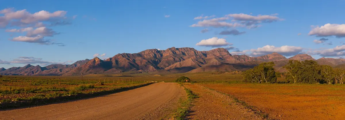 Wilpena Pound seen across the plain